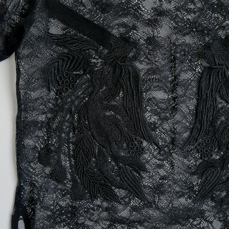 mame kurogouchi レース　トップス　mame Raschel Lace Embroidered Top(1 BLACK): Mame Kurogouchi: WOMENS