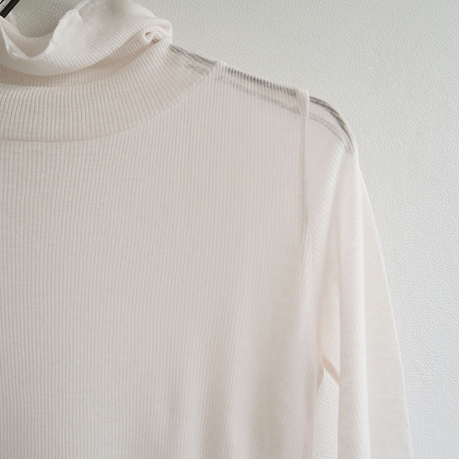 【BATONER/バトナー】<br>MELTY RIB HIGH NECK LONG SLEEVE T-SHIRT <br>BN-25FL-009