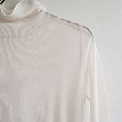 【BATONER/バトナー】<br>MELTY RIB HIGH NECK LONG SLEEVE T-SHIRT <br>BN-25FL-009
