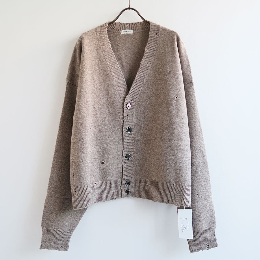 【RYU KAGA/リュウ カガ】<br>Damaged knit cardigan <br>84RN02D