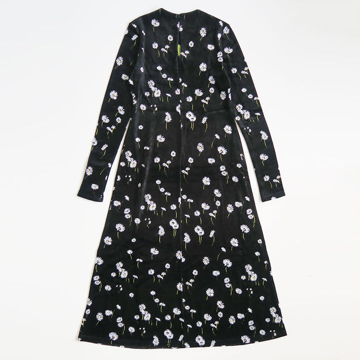 Mame Kuroouchi マメ Floral Willow Dress Mame Kurogouchi/マメ】Velour Jersey Floral Dress MM26FW-JS011の