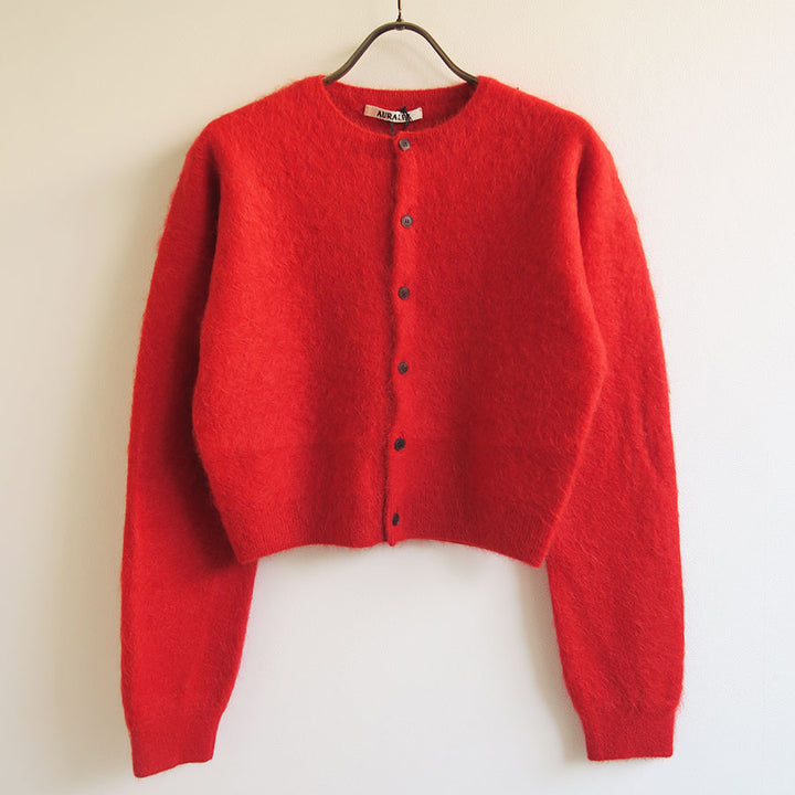 AURALEE/オーラリー】GARMENT-DYED BABY ALPACA FUR KNIT CREW-NECK