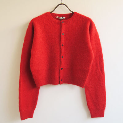 【9/19からポイント10%還元】<br>【AURALEE/オーラリー】<br>GARMENT-DYED BABY ALPACA FUR KNIT CREW-NECK CARDIGAN <br>A25AC03BA