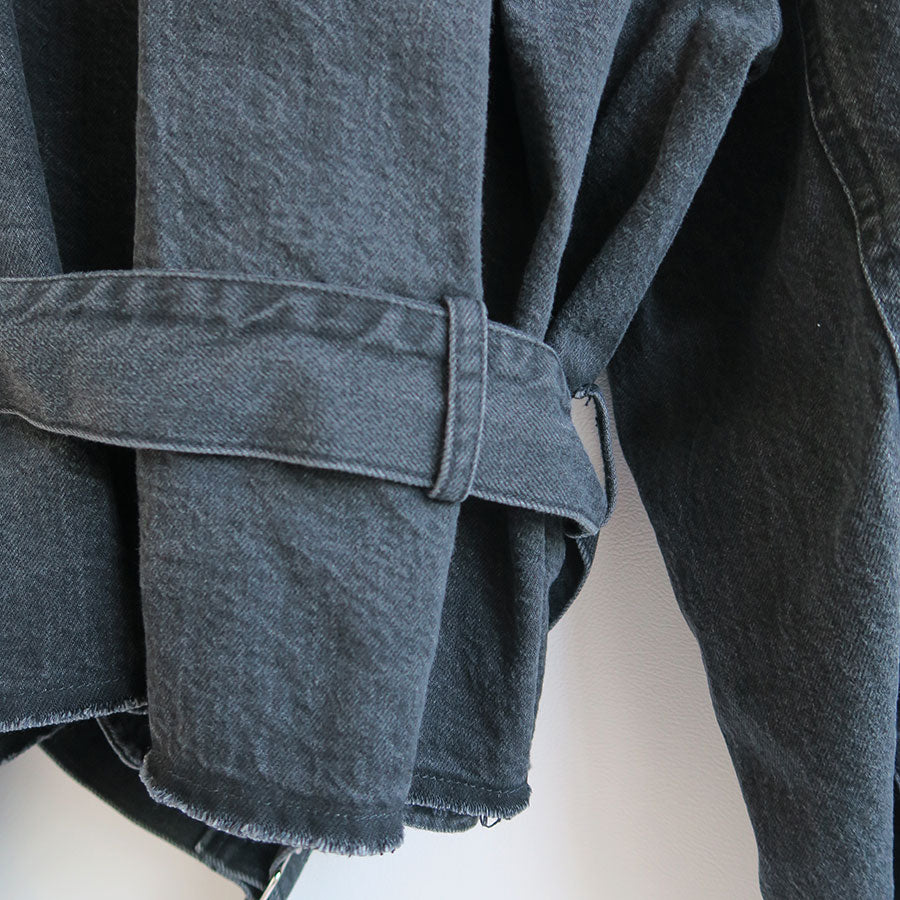 RYU KAGA/リュウ カガ】Belted denim jacket 85RJ01Aの通販