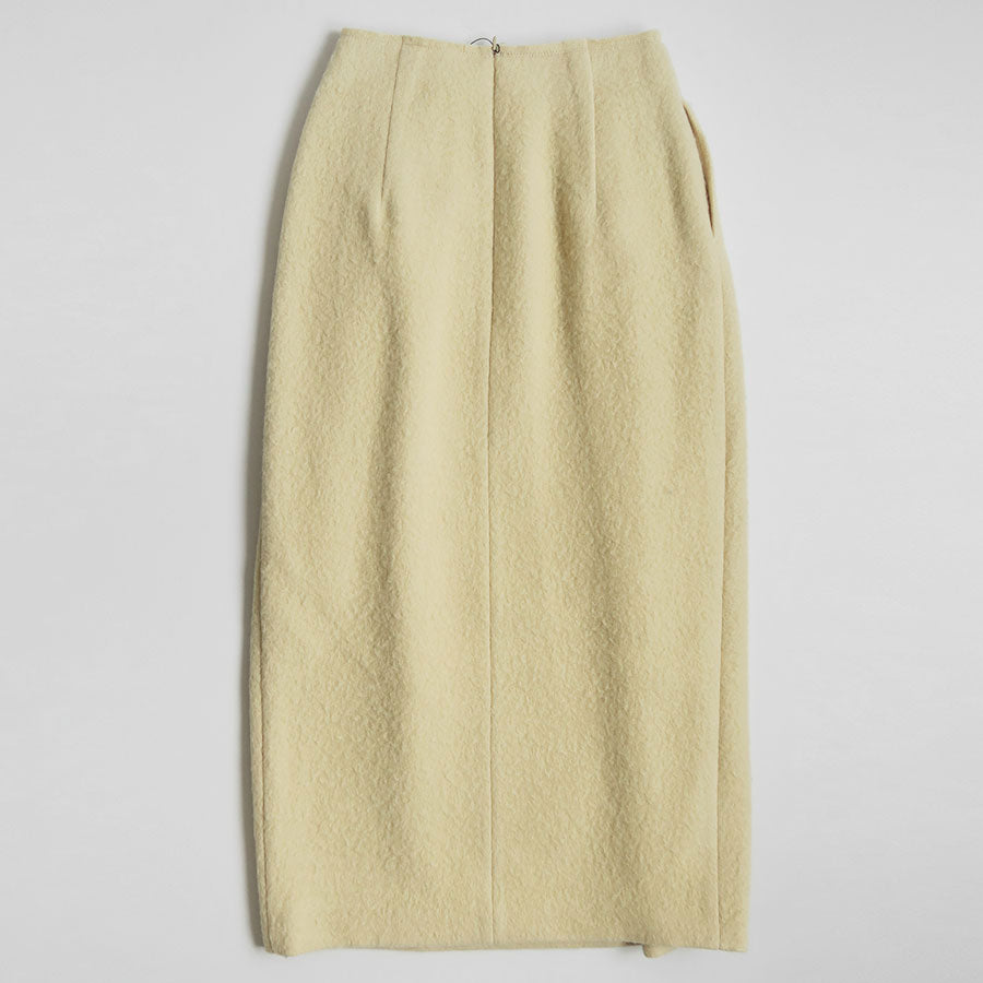 【AURALEE/オーラリー】<br>BRUSHED ALPACA WOOL MELTON SKIRT <br>A23AS05AS