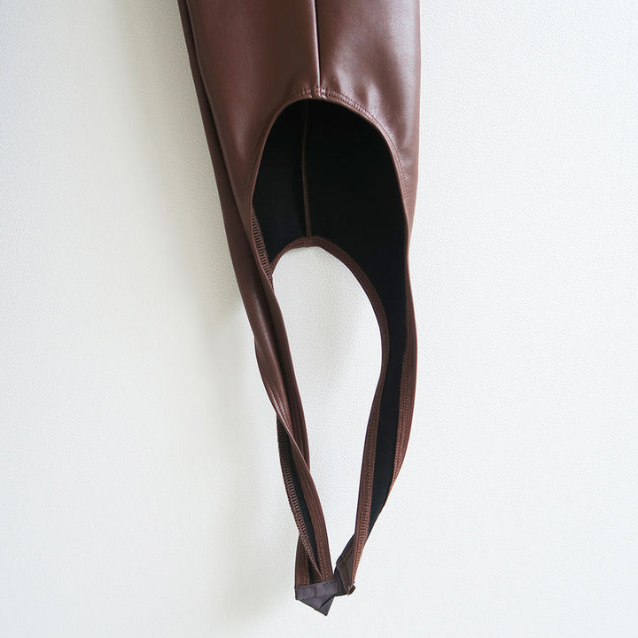 【美品】fumika uchida フミカウチダ　シアーレギンス34 FUMIKA UCHIDA/フミカウチダ】STRETCH VEGAN LEATHER STIRRUPS