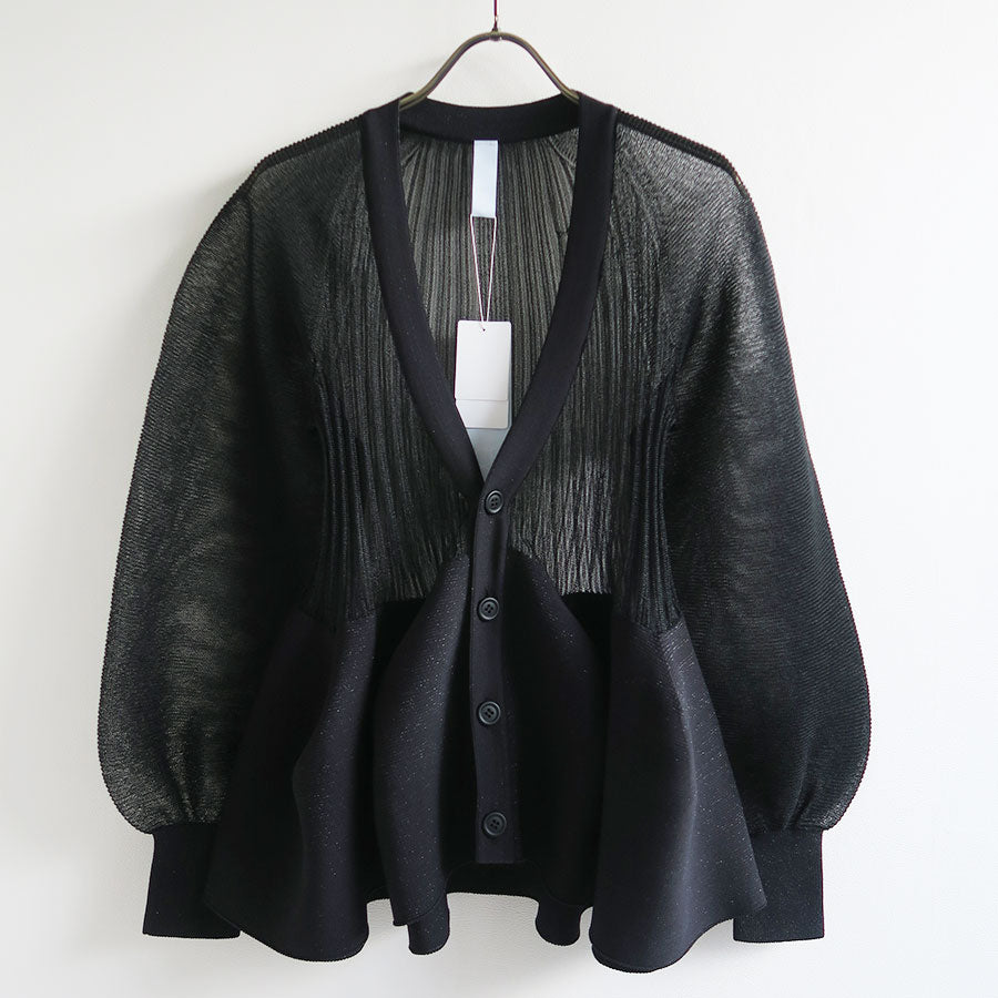 CFCL/シーエフシーエル】POTTERY LUCENT GLITTER PUFF SLEEVE CARDIGAN