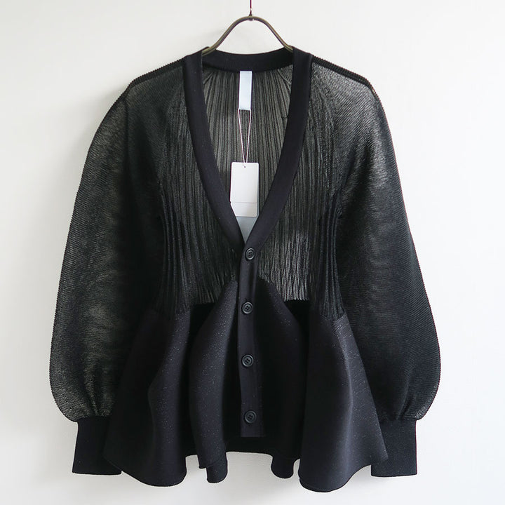 CFCL/シーエフシーエル】POTTERY LUCENT GLITTER PUFF SLEEVE CARDIGAN