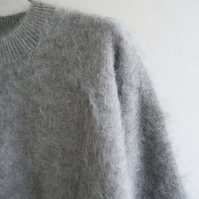 【BATONER/バトナー】<br>CASHMERE FOX FUR CREW NECK <br>BN-24FL-061