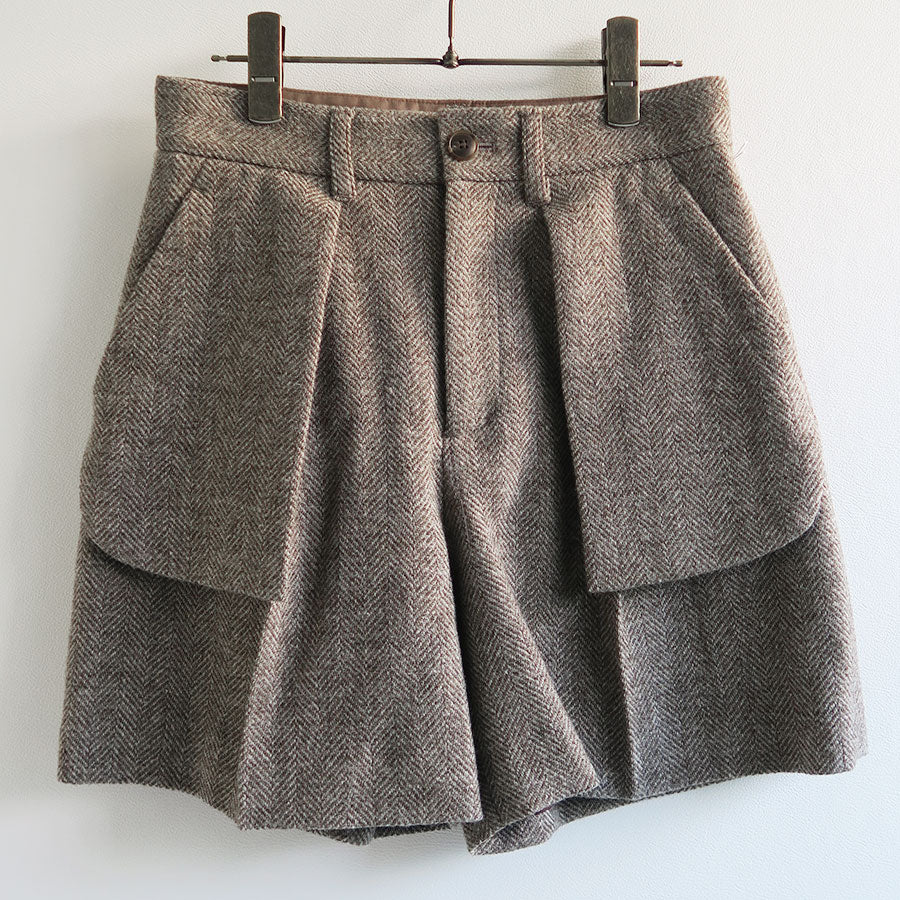 【RYU KAGA/リュウ カガ】<br>Herringbone shorts <br>84RP02D