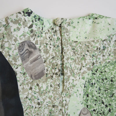 【Mame Kurogouchi/マメ】<br>Marble Print Jersey Short Sleeve Top <br>MM25FW-JS077
