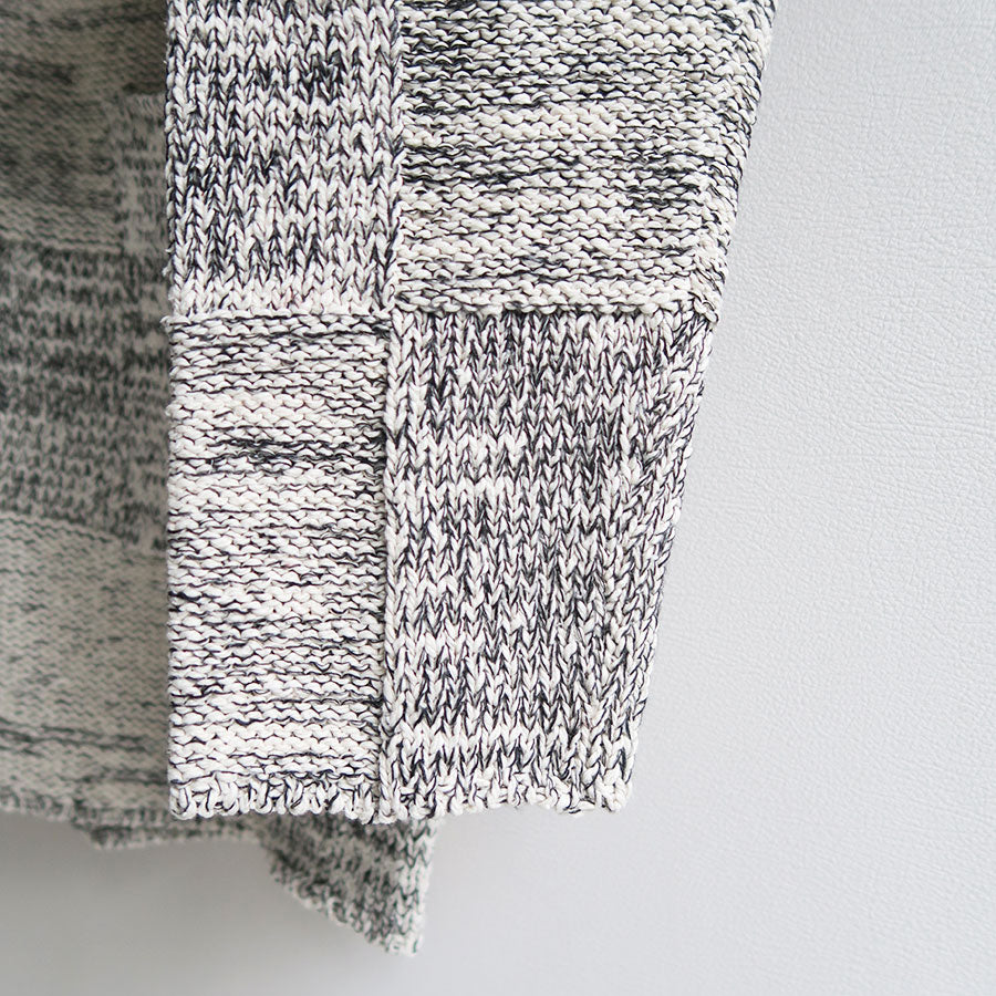 AURALEE/オーラリー】STRUCTURED COTTON LINEN PANEL KNIT CARDIGAN