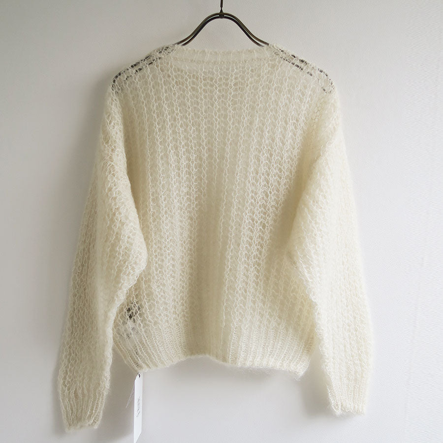 【BATONER/バトナー】<br>FLUFFY MOHAIR BOAT NECK <br>BN-25FL-027