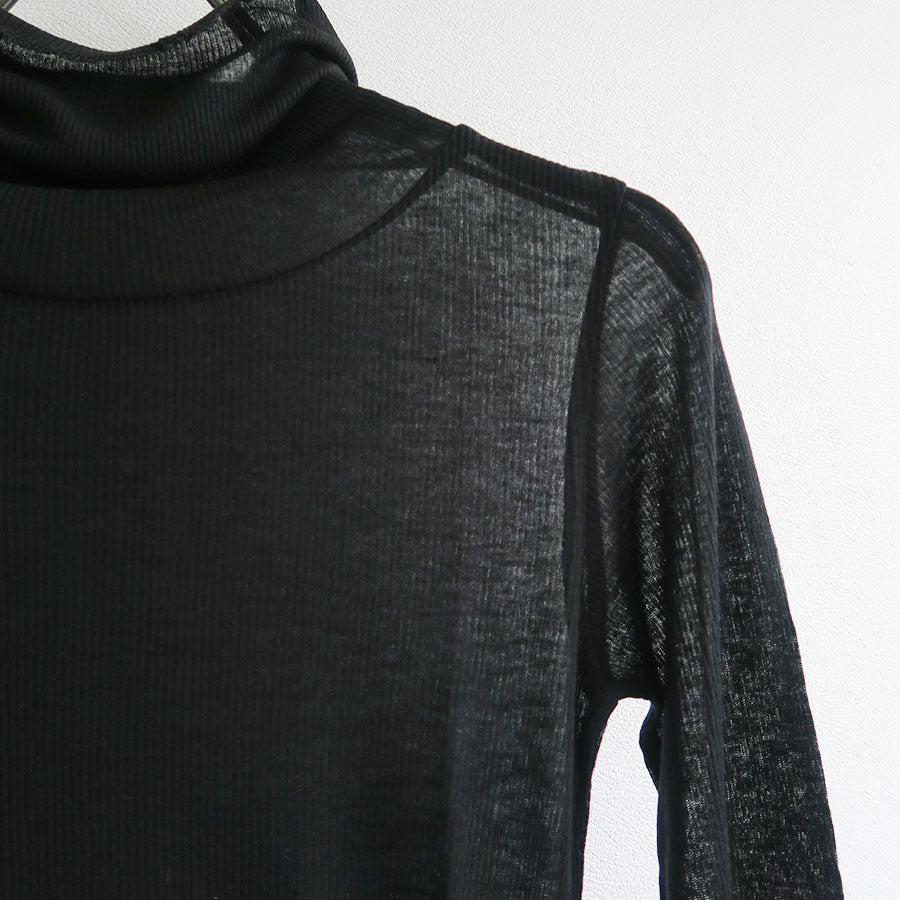 【BATONER/バトナー】<br>MELTY RIB HIGH NECK LONG SLEEVE T-SHIRT <br>BN-25FL-009