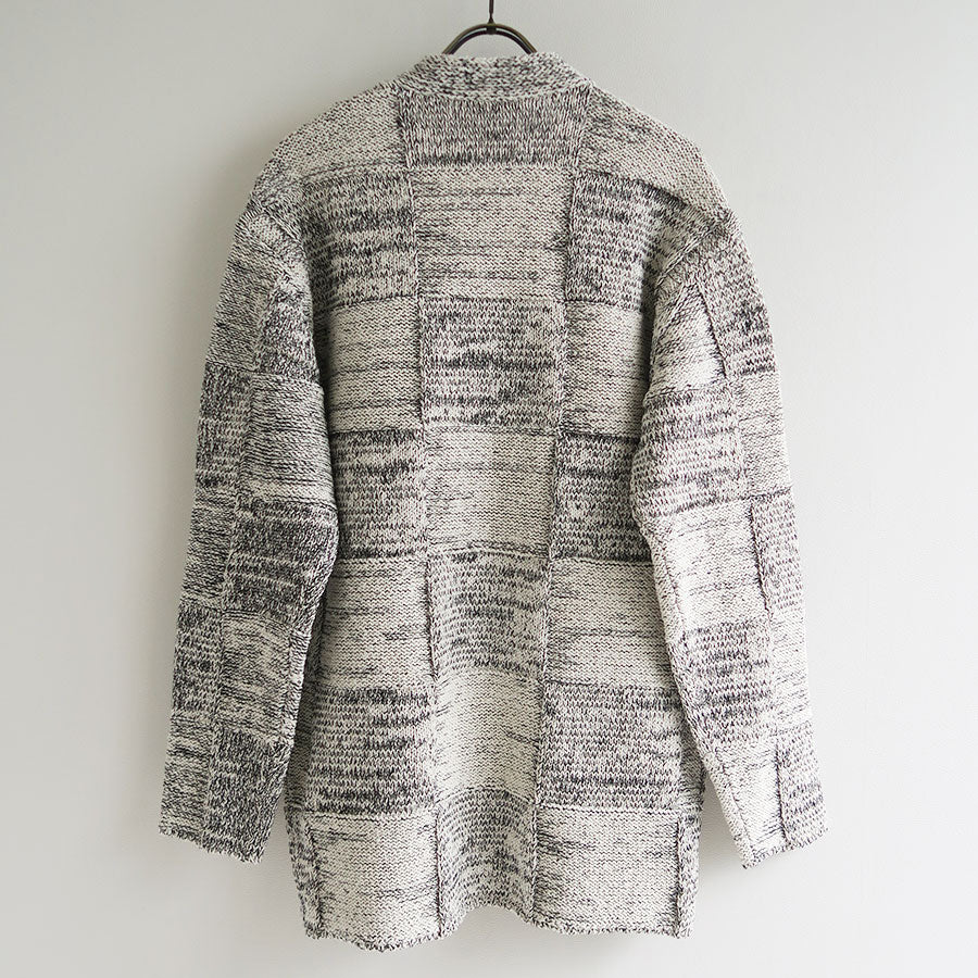 AURALEE/オーラリー】STRUCTURED COTTON LINEN PANEL KNIT CARDIGAN