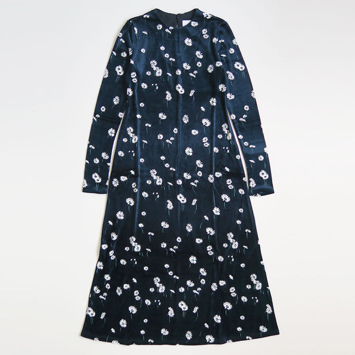 Mame Kurogouchi/マメ】Velour Jersey Floral Dress MM26FW-JS011の
