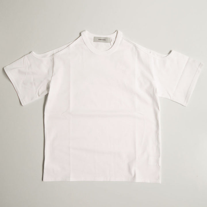 FUMIE TANAKA/フミエタナカ】shoulder cut T F25S-26の通販 FUMIE TANAKA/フミエタナカ】shoulder cut T F25S-26の通販