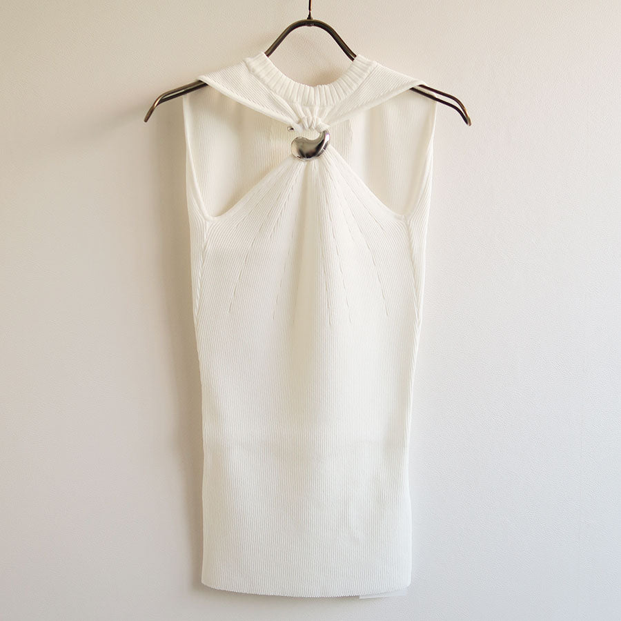【mukasa/ムカサ】<br>Sleeveless Knit Top <br>MU-0516