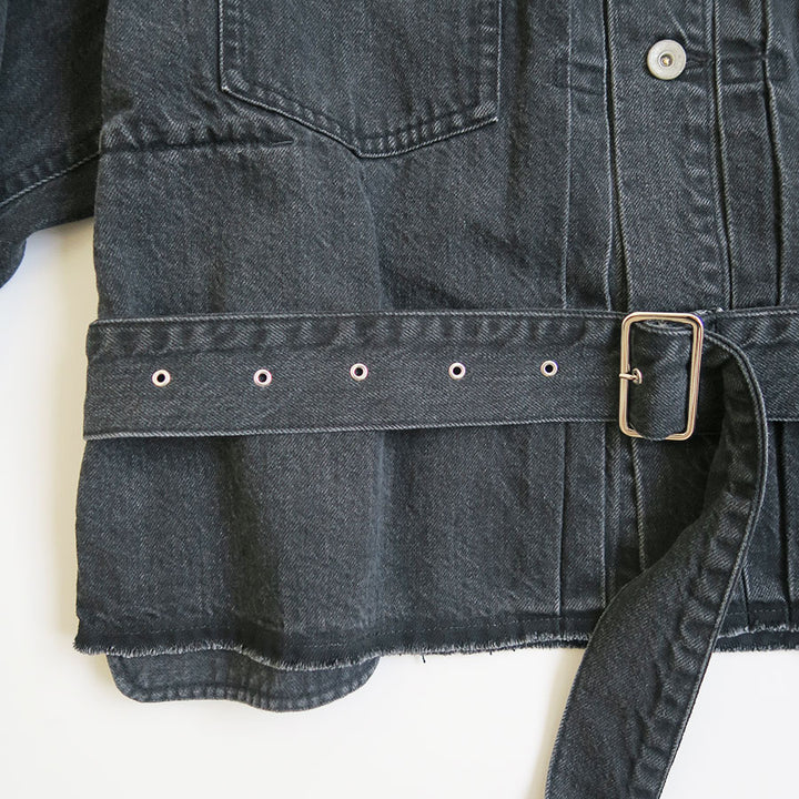 RYU KAGA/リュウ カガ】Belted denim jacket 85RJ01Aの通販