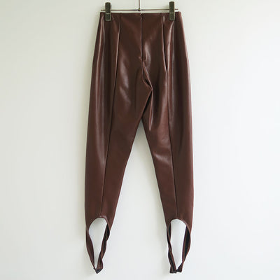 【FUMIKA UCHIDA/フミカウチダ】<br>STRETCH VEGAN LEATHER STIRRUPS LEGGINGS <br>W-PT005