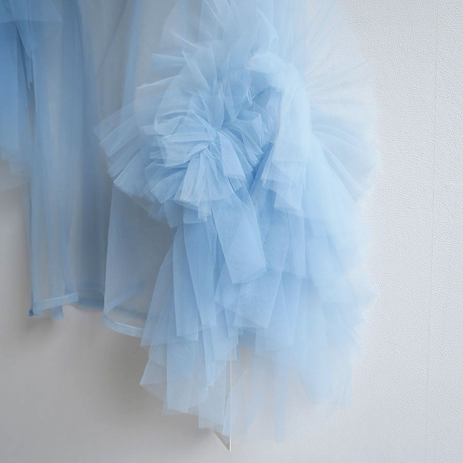 【MARGE/マージ】<br>Tulle asymmetric decorative p/o <br>1007-0102-333