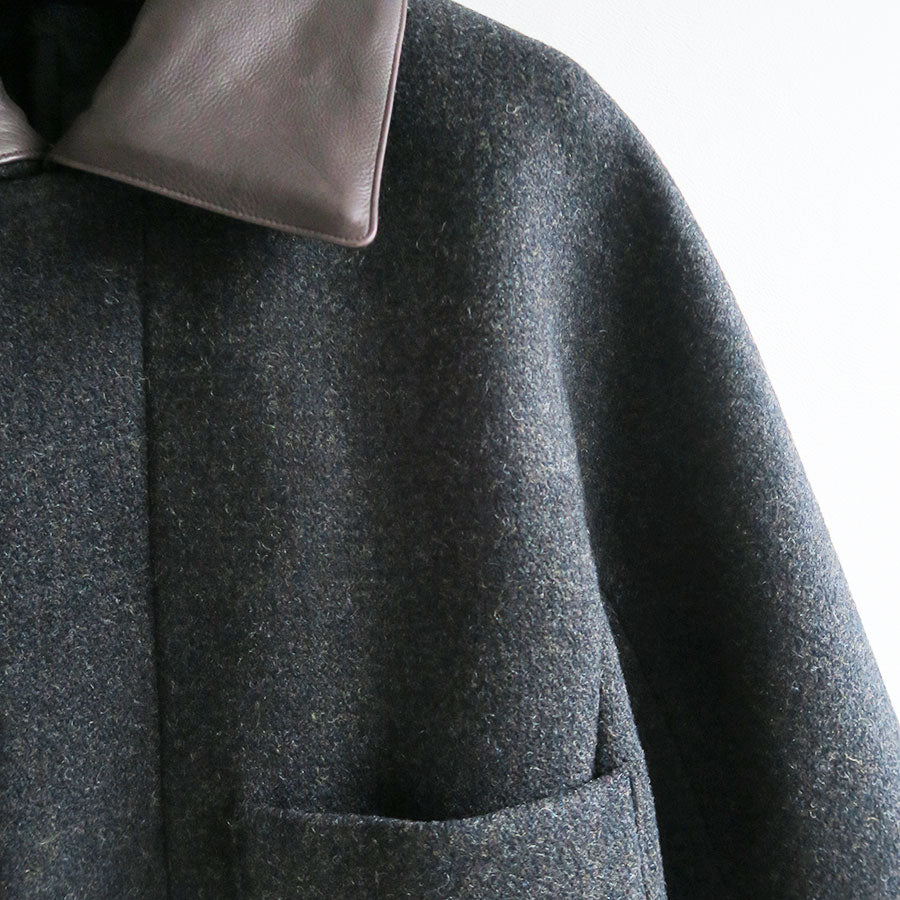 【9/5からポイント10%還元】<br>【AURALEE/オーラリー】<br>SHETLAND WOOL DOUBLE CLOTH BLOUSON <br>A25AB04HD