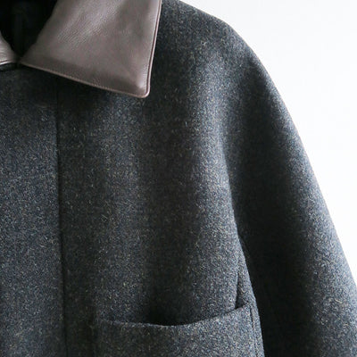 【9/5からポイント10%還元】<br>【AURALEE/オーラリー】<br>SHETLAND WOOL DOUBLE CLOTH BLOUSON <br>A25AB04HD