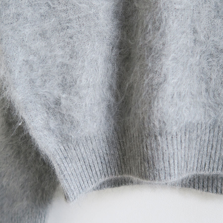 【BATONER/バトナー】<br>CASHMERE FOX FUR CREW NECK <br>BN-24FL-061