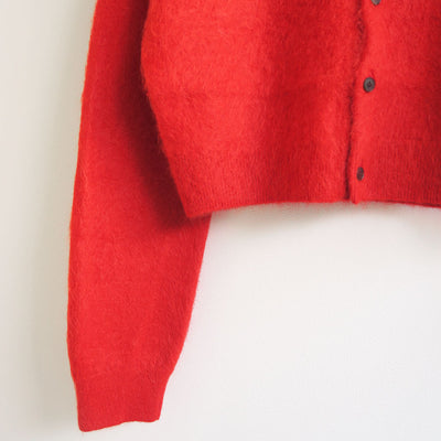 【9/19からポイント10%還元】<br>【AURALEE/オーラリー】<br>GARMENT-DYED BABY ALPACA FUR KNIT CREW-NECK CARDIGAN <br>A25AC03BA
