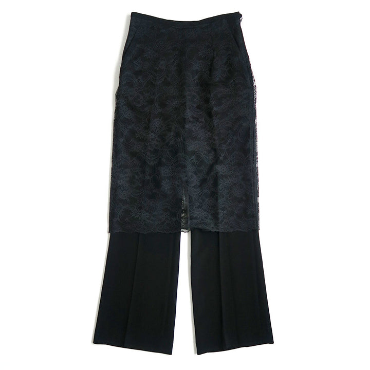 Mame Kurogouchi/マメ】Raschel Lace Layered Trousers MM26SS-PT100の