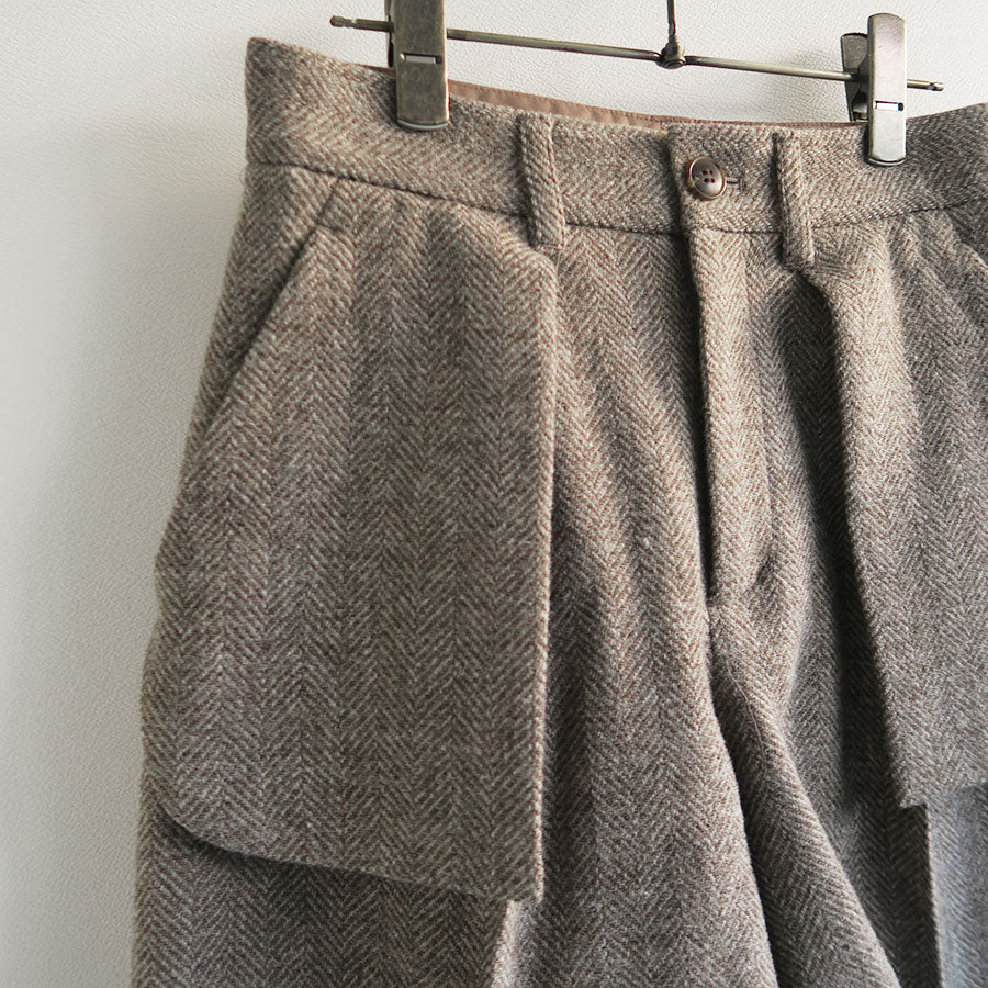 【RYU KAGA/リュウ カガ】<br>Herringbone shorts <br>84RP02D