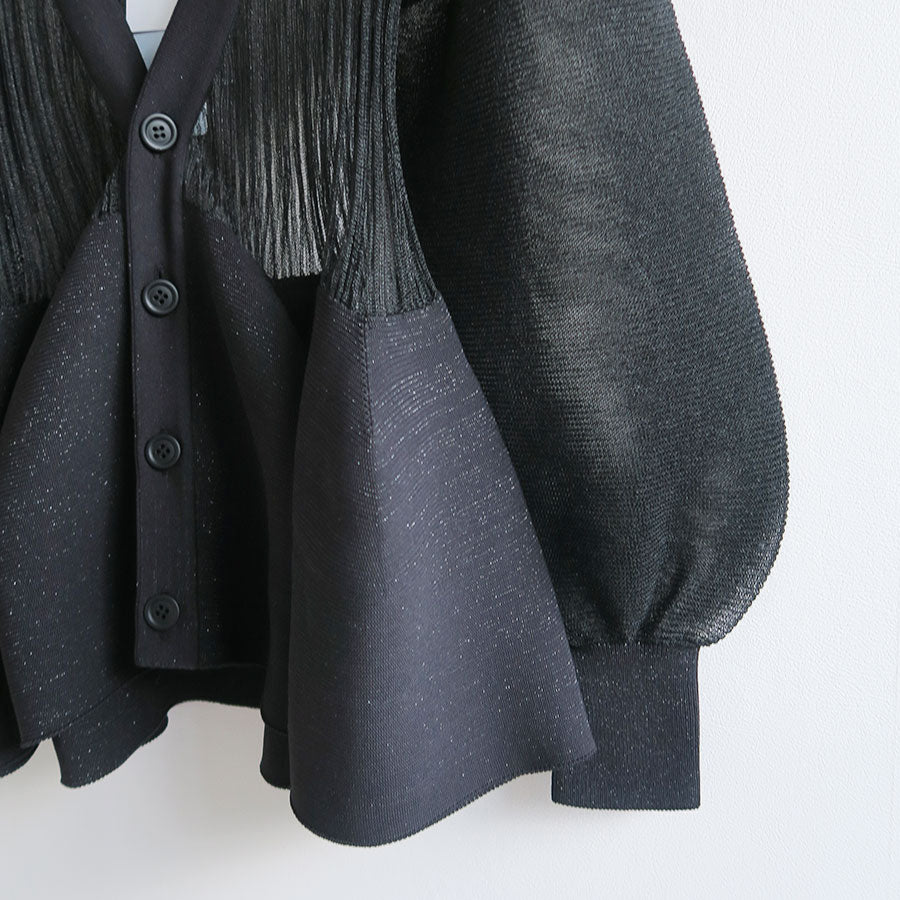 CFCL / シーエフシーエル | POTTERY LUCENT CARDIGAN 1 / 立体 ペプラムカーディガン | 1 | Black | レディース CFCL / シーエフシーエル | POTTERY LUCENT CARDIGAN 1 / 立体