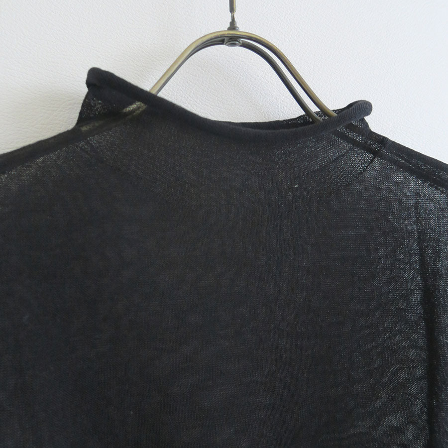 【AMOMENTO/アモーメント】<br>SHEER CROPPED KNIT <br>AM25SSW03KN