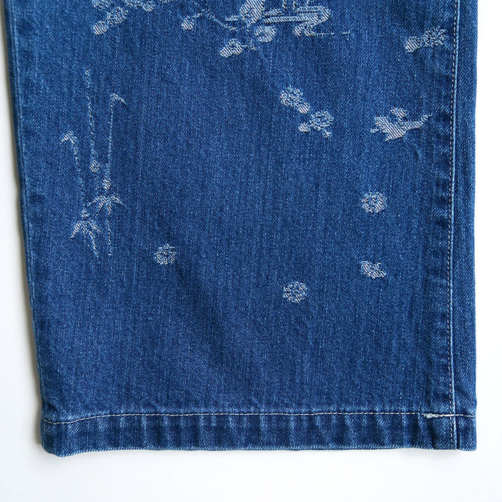 Mame Kurogouchi/マメ】Nature Pattern Jacquard Wide Leg Jeans