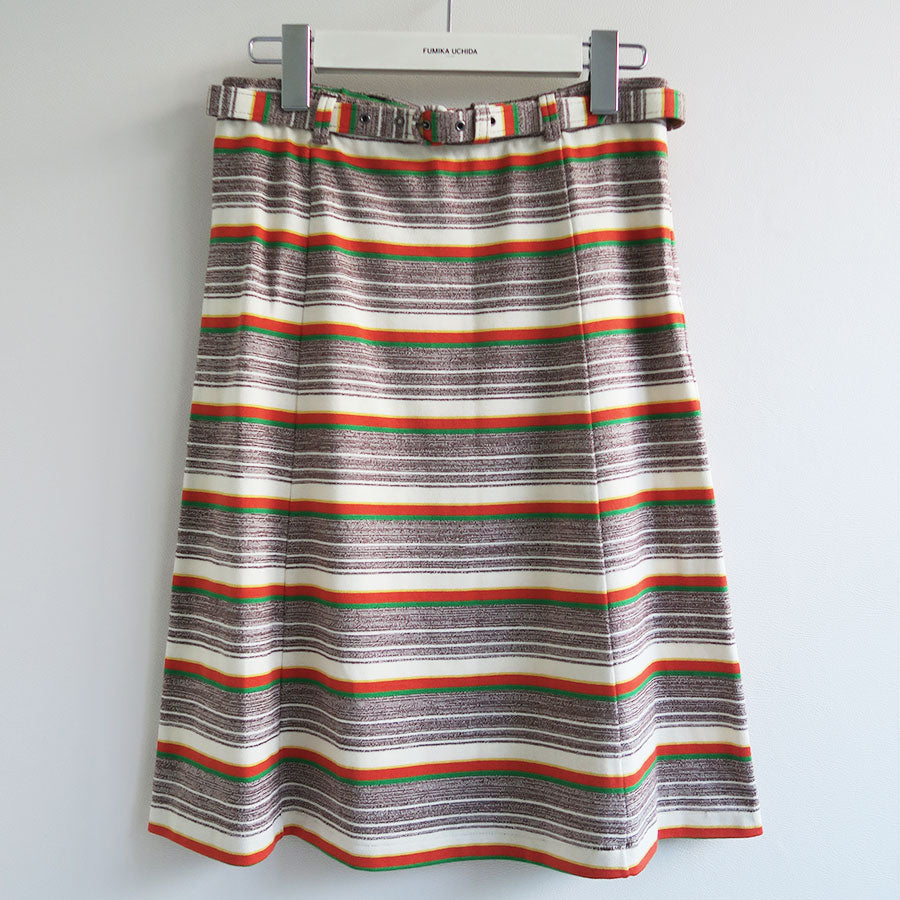 FUMIKA UCHIDA/フミカウチダ】Grandrelle multi stripes belted skirt