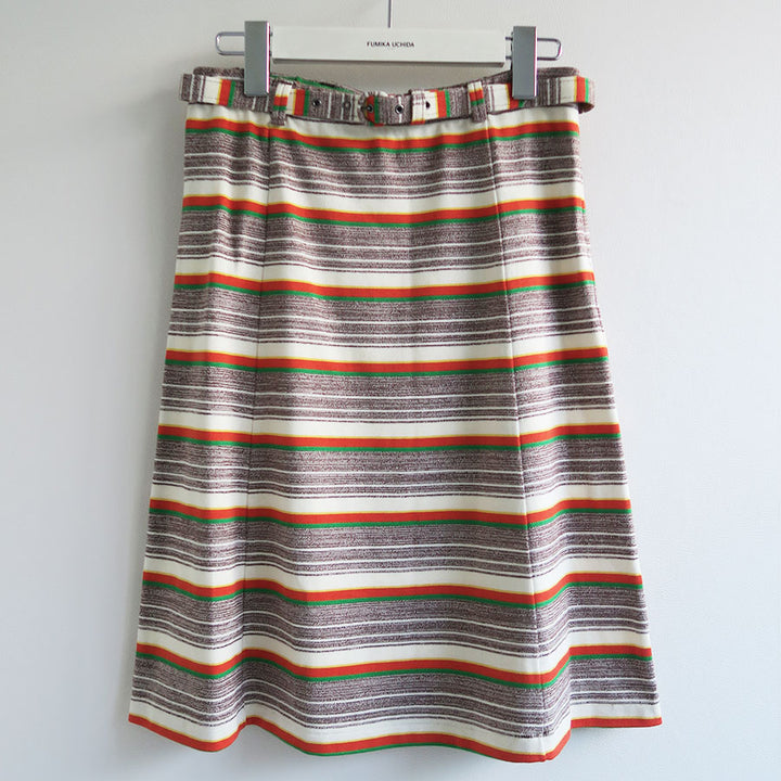 FUMIKA UCHIDA/フミカウチダ】Grandrelle multi stripes belted skirt