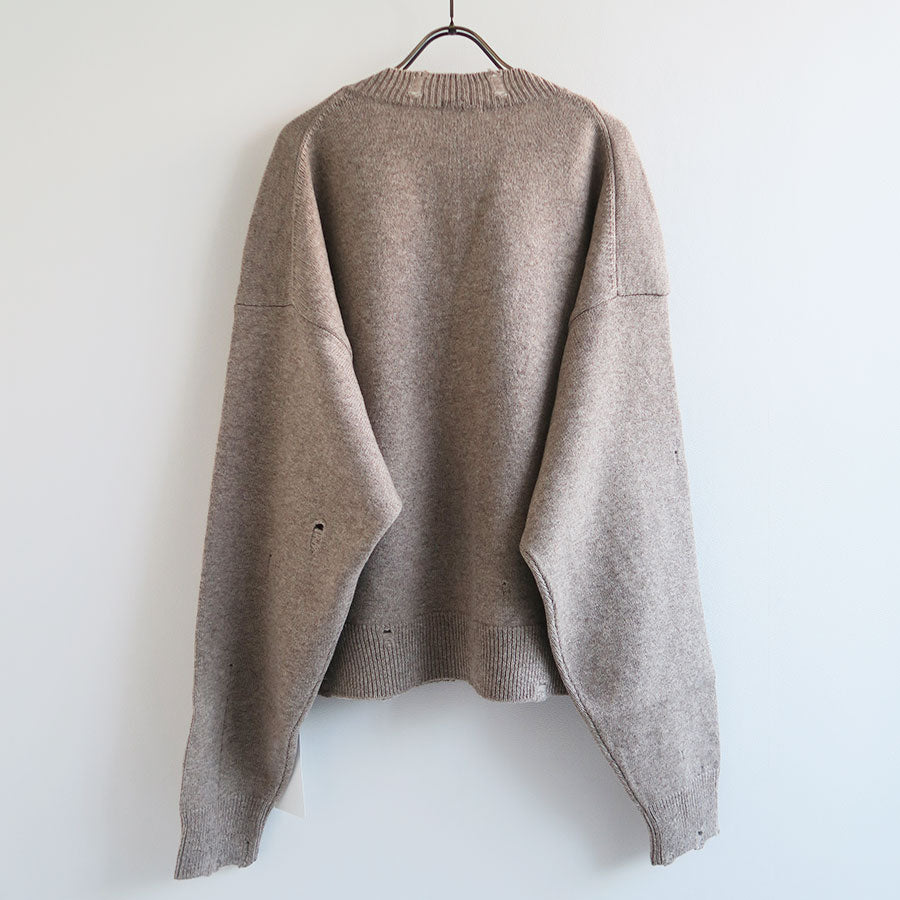 【RYU KAGA/リュウ カガ】<br>Damaged knit cardigan <br>84RN02D