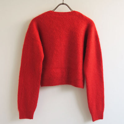【9/19からポイント10%還元】<br>【AURALEE/オーラリー】<br>GARMENT-DYED BABY ALPACA FUR KNIT CREW-NECK CARDIGAN <br>A25AC03BA