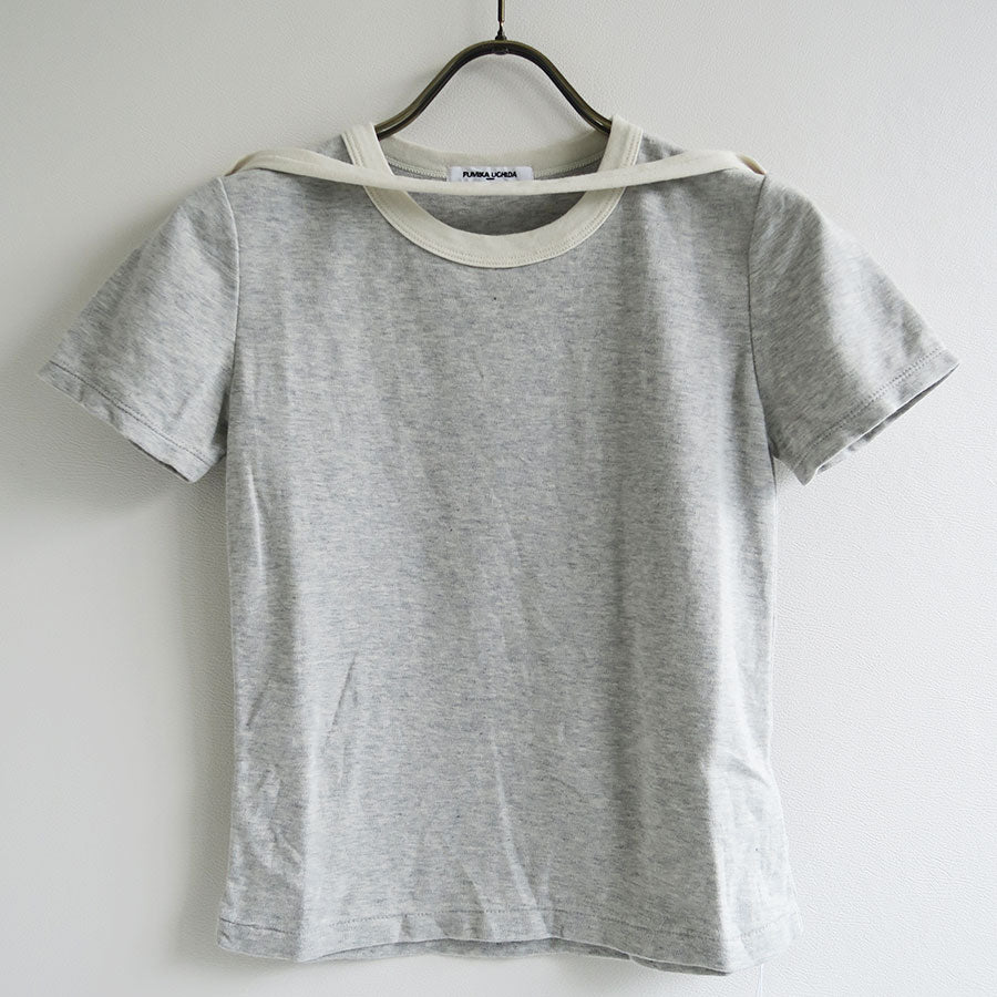 FUMIKA UCHIDA/フミカウチダ】TRIMMED DOUBLE-NECK TEE T-CS001