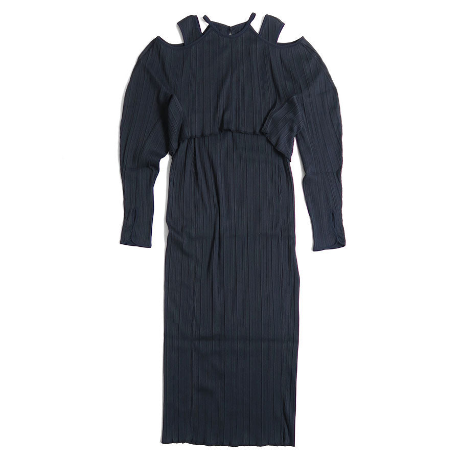 【Mame Kurogouchi/マメ】<br>Random Ribbed Organic Cotton 2way Dress <br>MM25SS-JS004