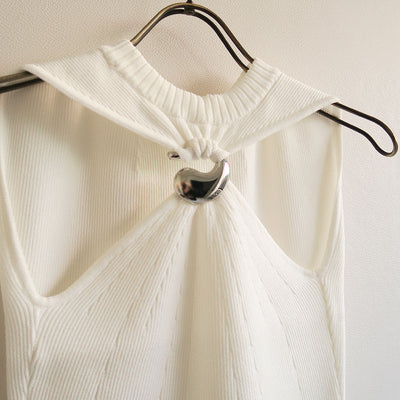 【mukasa/ムカサ】<br>Sleeveless Knit Top <br>MU-0516