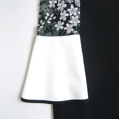 【Mame Kurogouchi/マメ】<br>Floral Lace-Sleeve Classic Dress <br>MM25SS-DR102