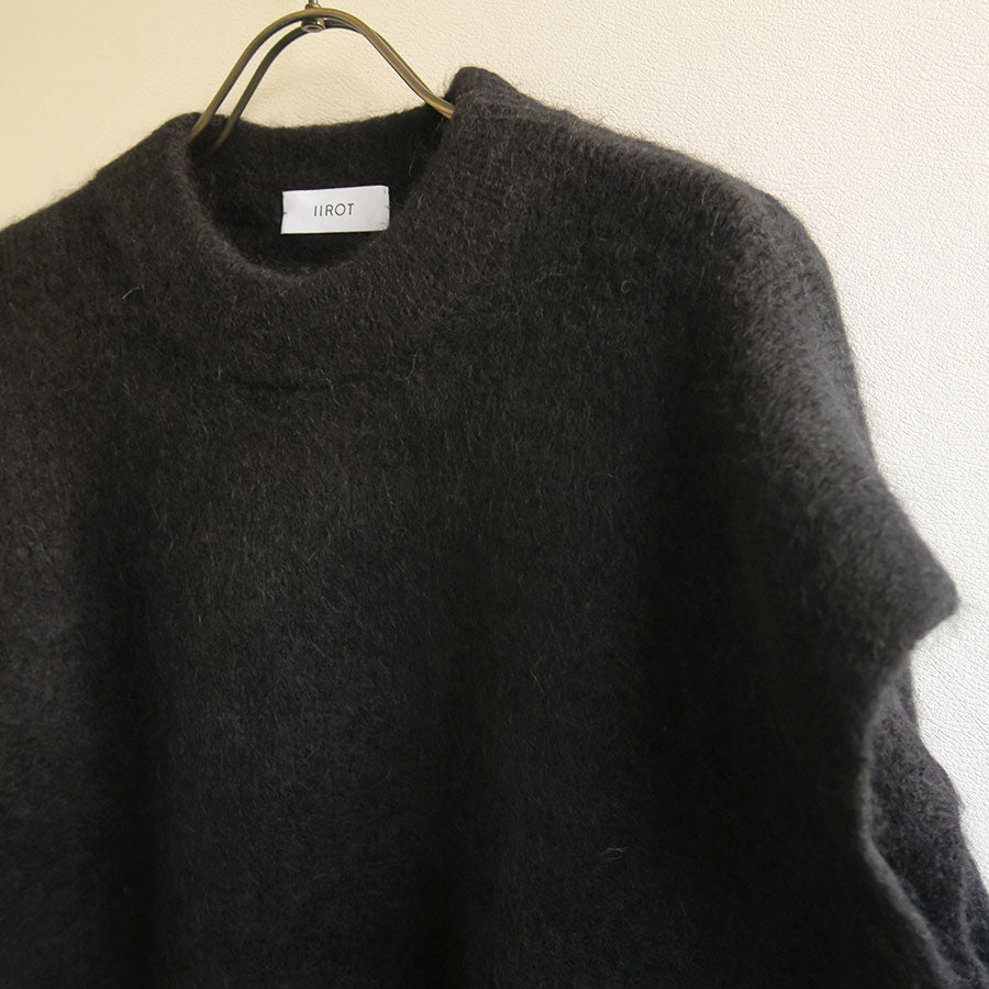 IIROT イロット 25AW Alpaca gimmick Knit アルパカ ギミックニットセーター 032-025-KT009 レッド F IIROT - IIROT イロット 25AW Alpaca gimmick Knit アルパカ ギミック