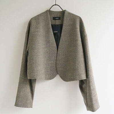 【SINME/シンメ】<br>ツィードノーカラージャケット <br>S23AW-16