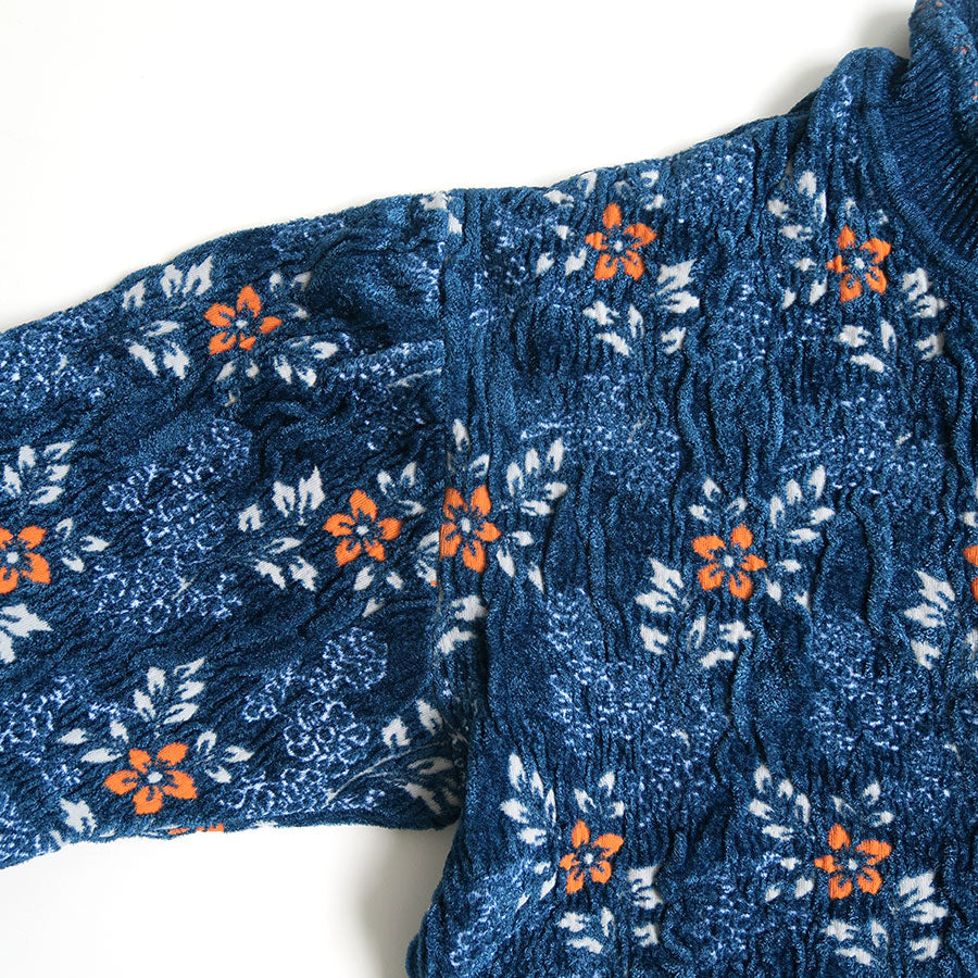 【Mame Kurogouchi/マメ】<br>Floral Motif Chenille Knited Cardigan <br>MM25FW-KN062