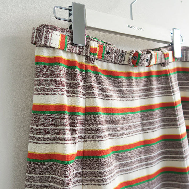 FUMIKA UCHIDA/フミカウチダ】Grandrelle multi stripes belted skirt