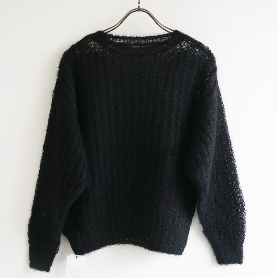 【BATONER/バトナー】<br>FLUFFY MOHAIR BOAT NECK <br>BN-25FL-027