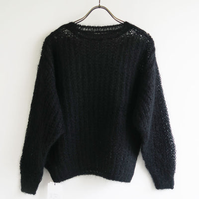【BATONER/バトナー】<br>FLUFFY MOHAIR BOAT NECK <br>BN-25FL-027