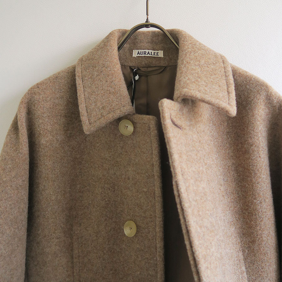 【AURALEE/オーラリー】<br>SPONGE WOOL MELTON SOUTIEN COLLAR COAT <br>A24AC04SB