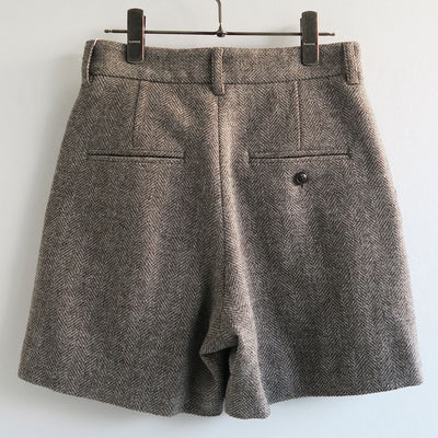 【RYU KAGA/リュウ カガ】<br>Herringbone shorts <br>84RP02D